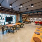 Modern coworking space in Delhi with professionals collaborating