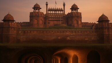 Secret tunnels beneath Red Fort
