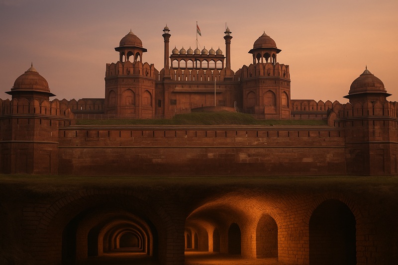 Secret tunnels beneath Red Fort